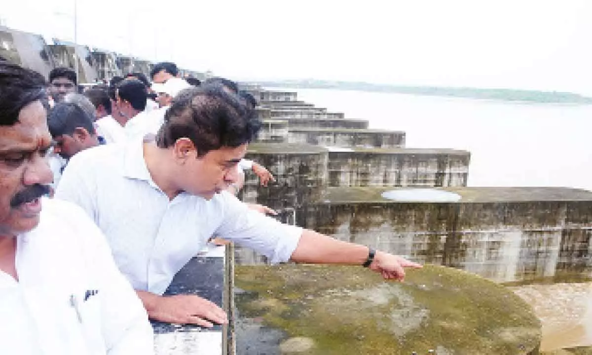 KTR's sensational post on Medigadda Barrage