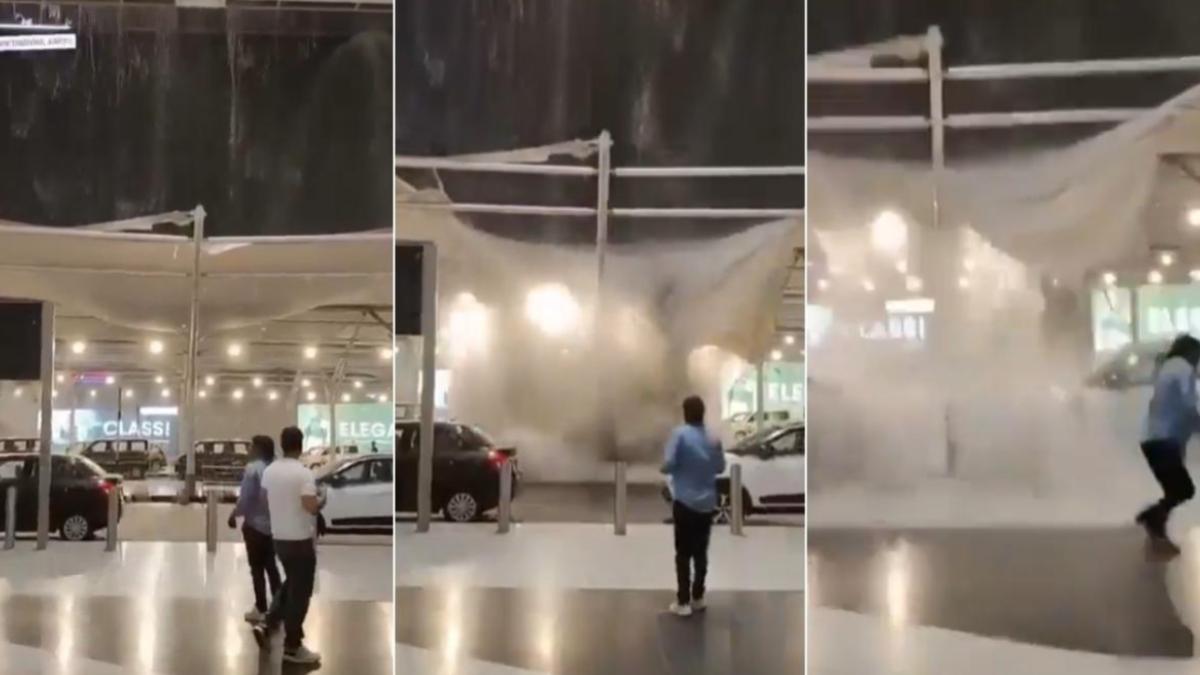 Roof of Indira Gandhi Airport collapses due to rain in Delhi