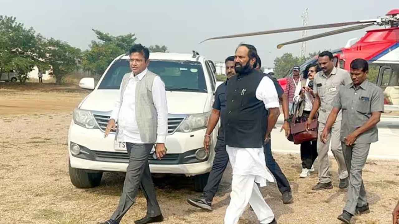Minister Uttam Kumar Reddy's helicopter suffers major accident