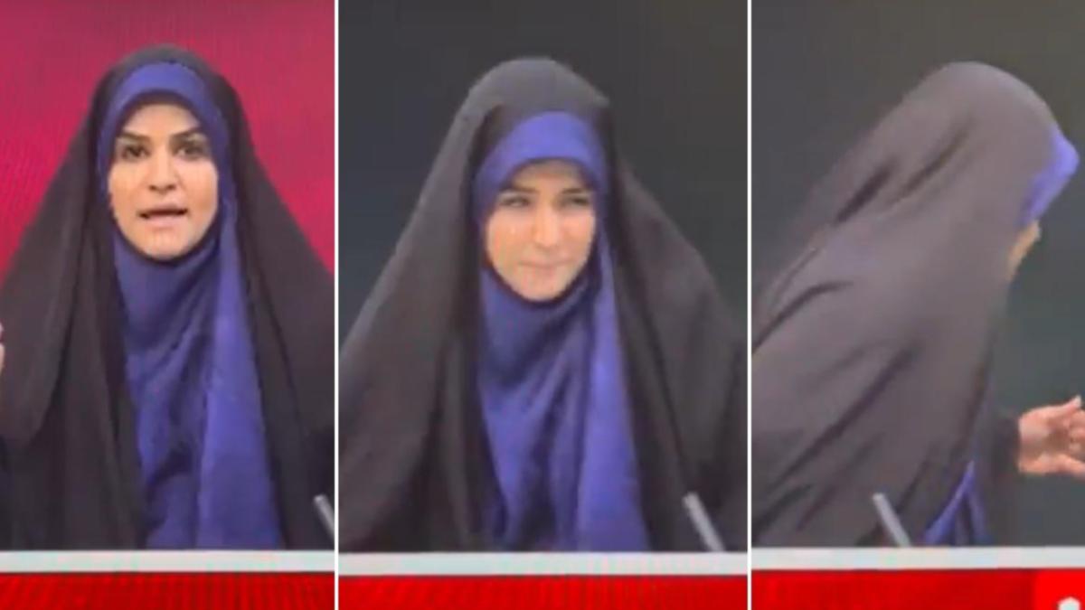 A bomb exploded in a TV studio while an anchor was reading the news live