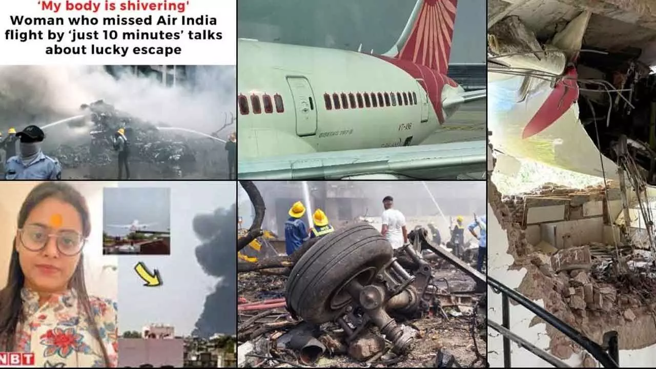 Air India plane crash Narrow escape for woman who missed AI171 flight by 10 minutes