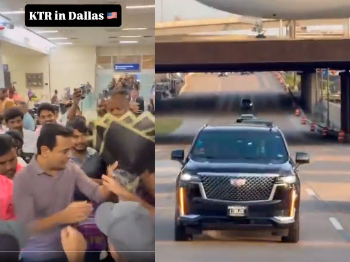 BRS Working President KTR arrives in Dallas, USA