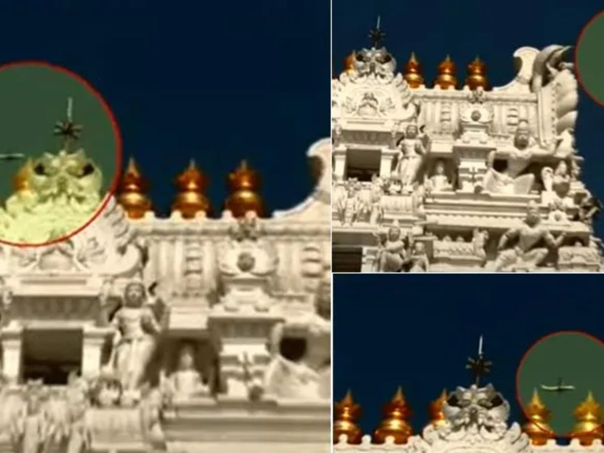 Planes circle over Tirumala Srivari Temple