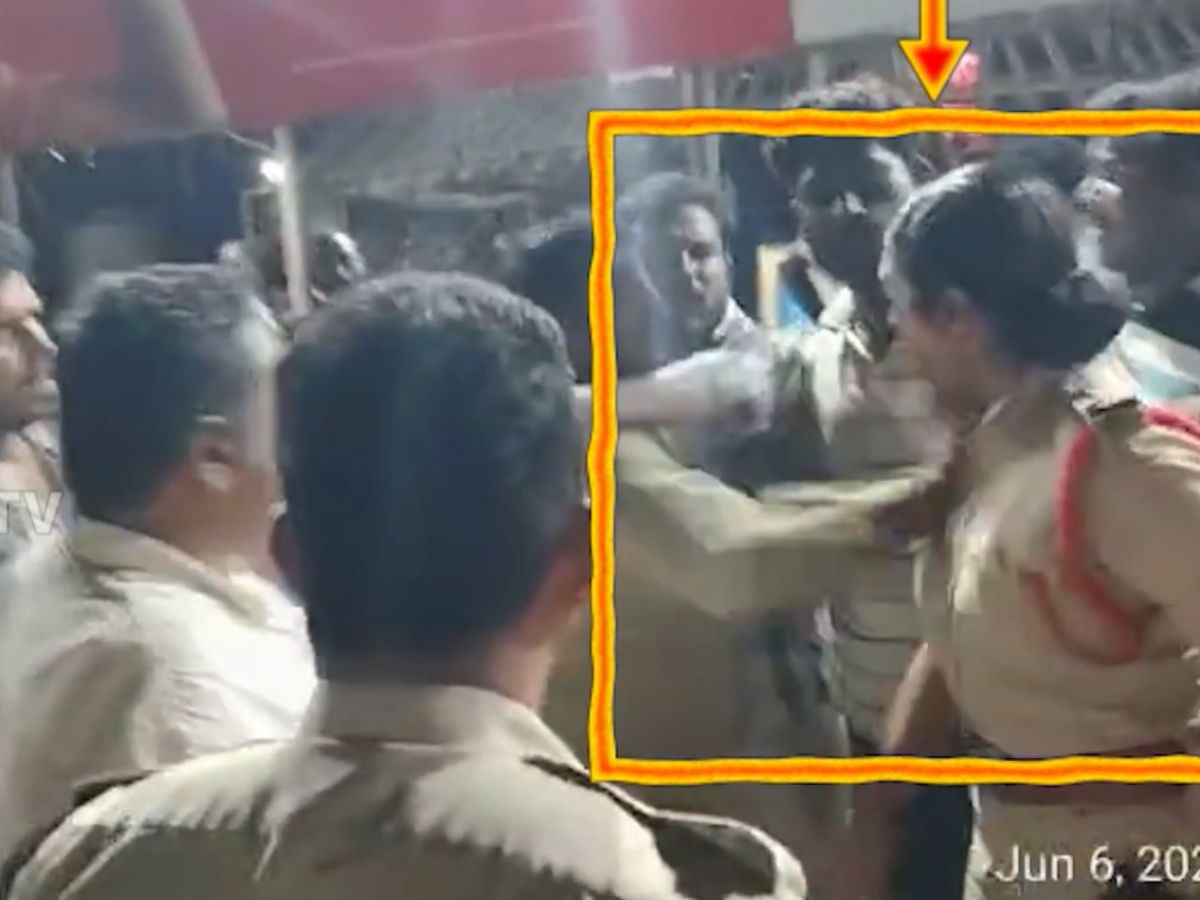 Attack on lady constable on duty