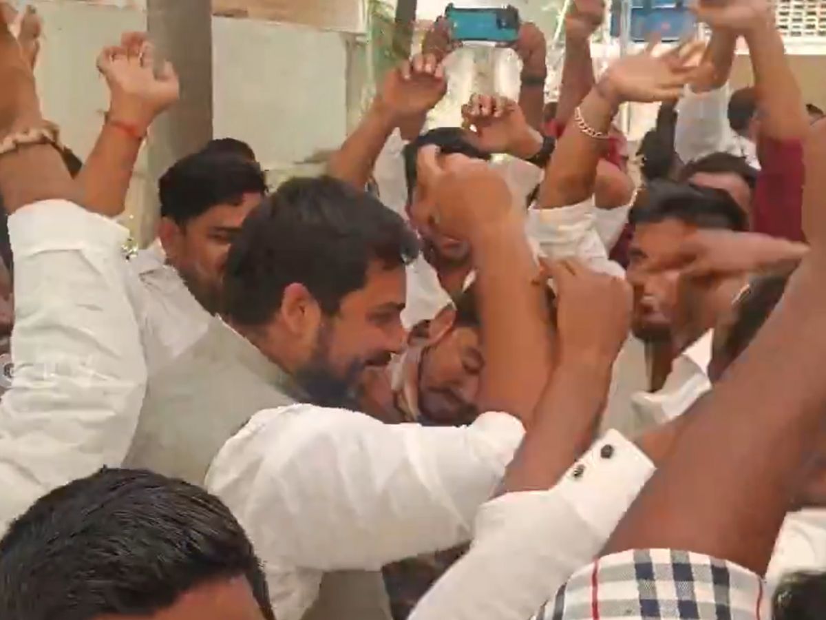 MP Gaddam Vamsi Krishna danced with activists