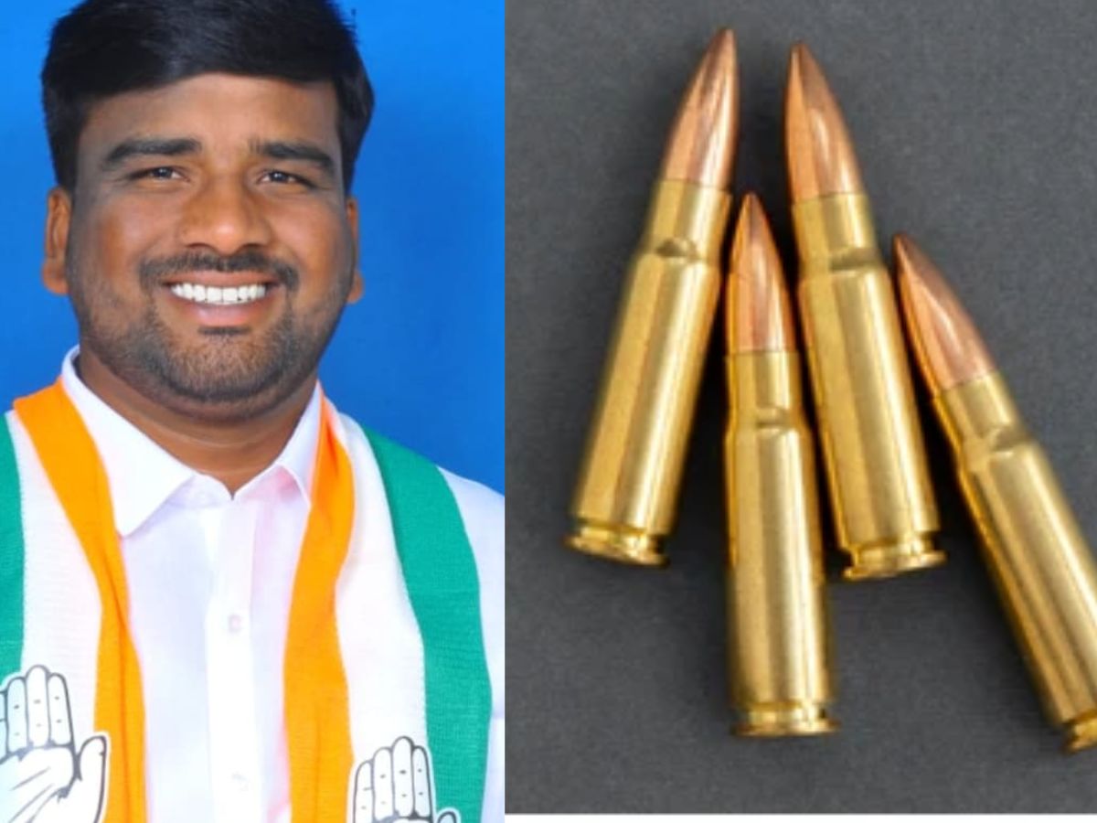 congress Anil's body found lying in a car that appears to have lost control on the Medak-Hyderabad road