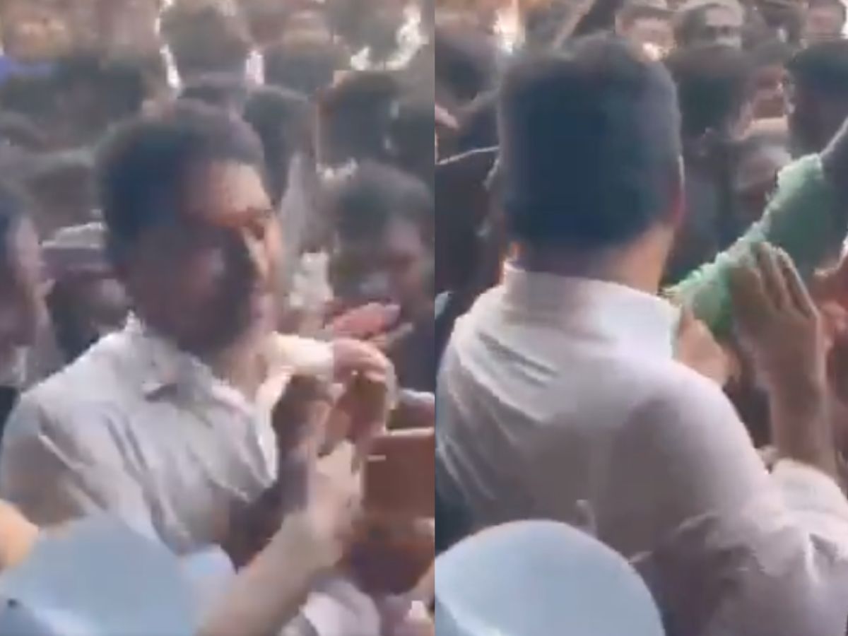 YSRCP fans throw Vice President Jagan