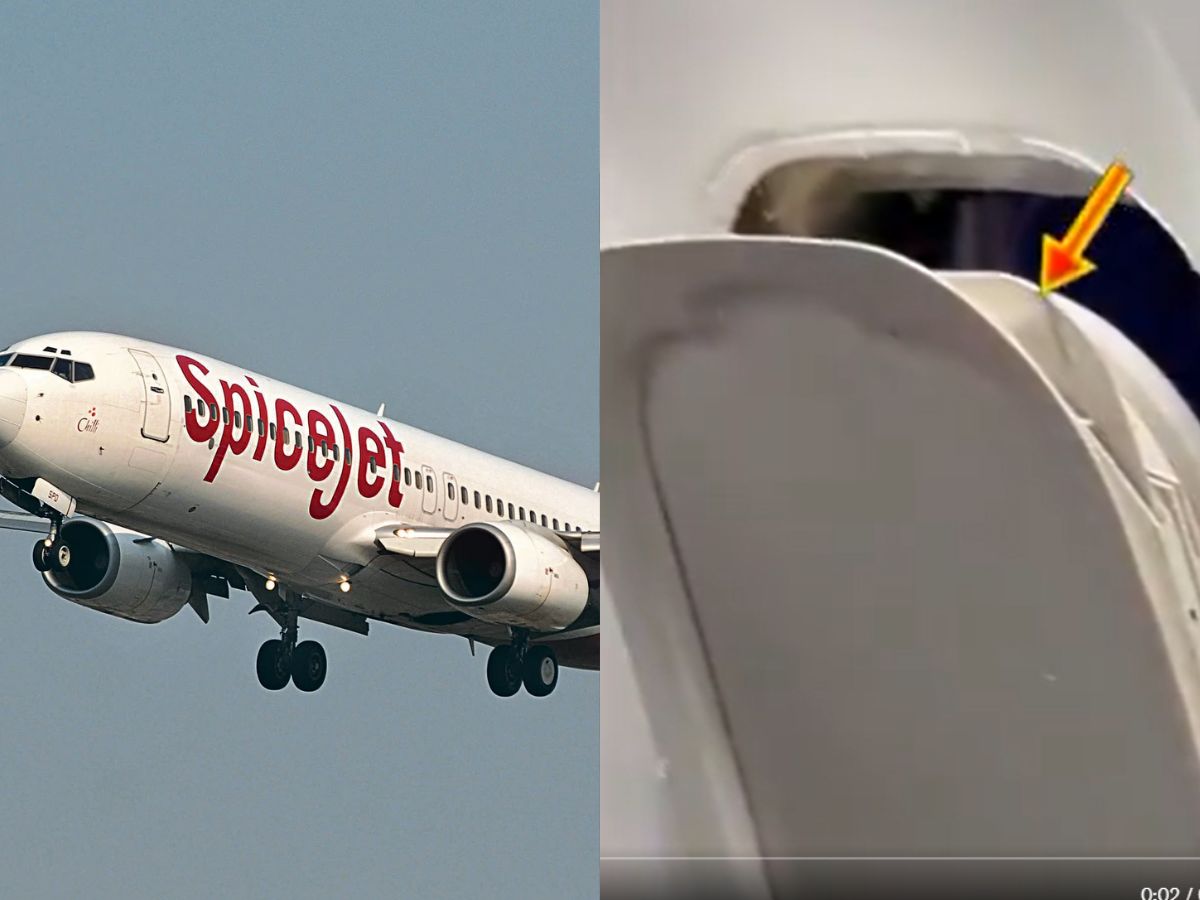 A window frame that blew off while the plane was in the air