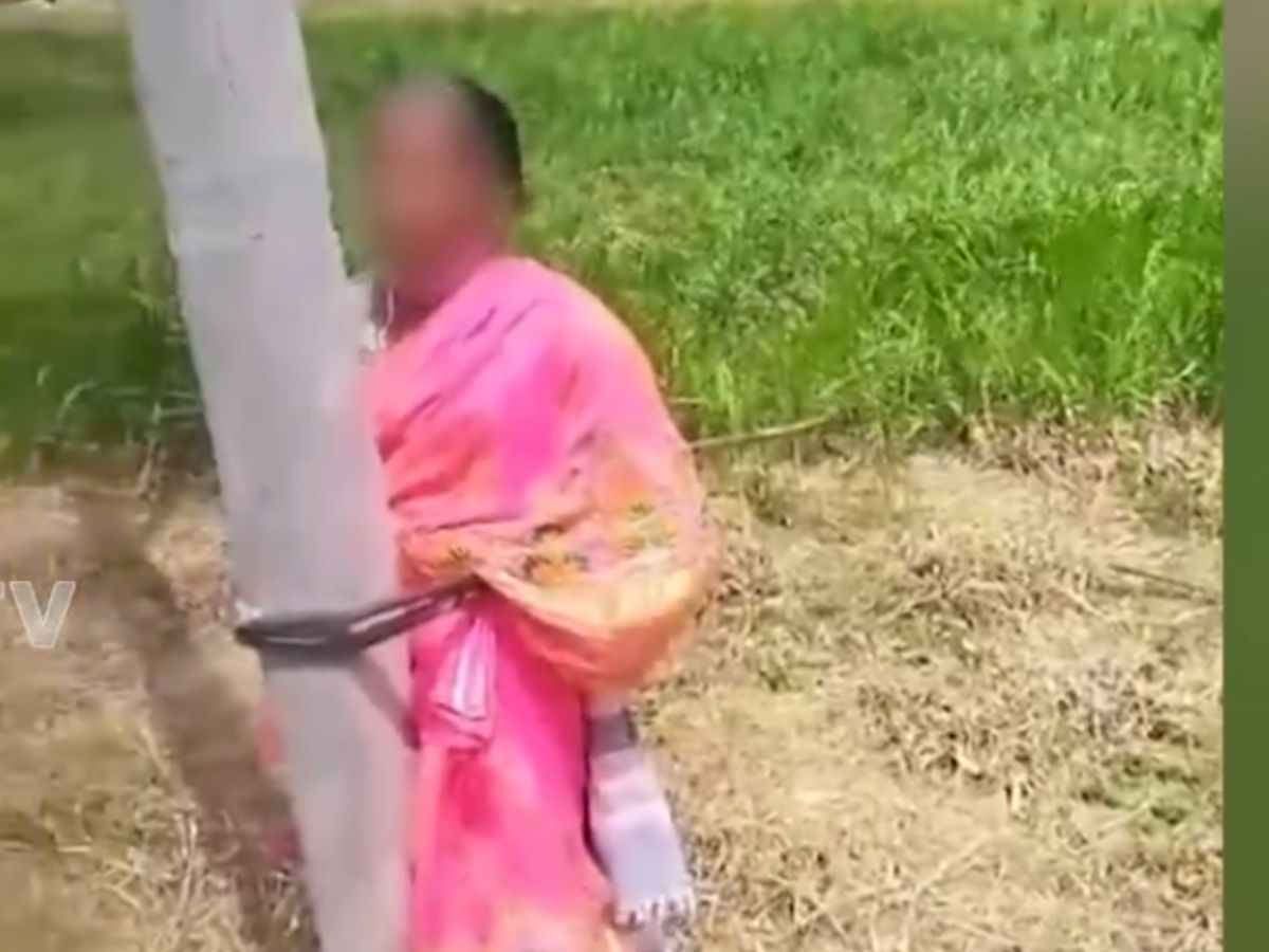 Suresh posted on social media that his mother was tied to a pillar in a property dispute