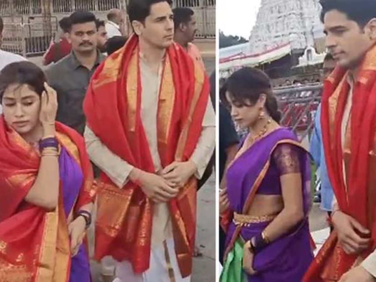 Actress Janhvi Kapoor and actor Sidharth Malhotra visited Tirumala temple