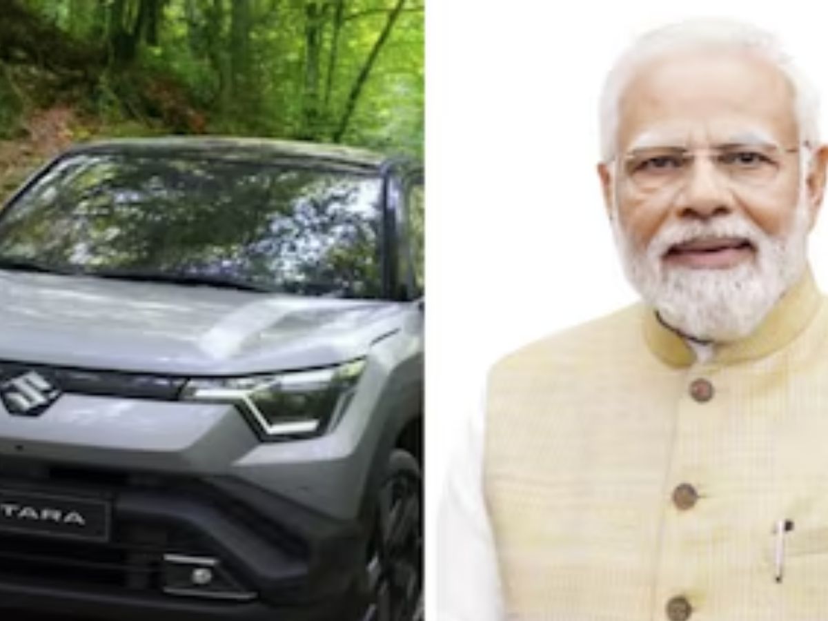 Prime Minister Modi unveils electric car e-Vitara