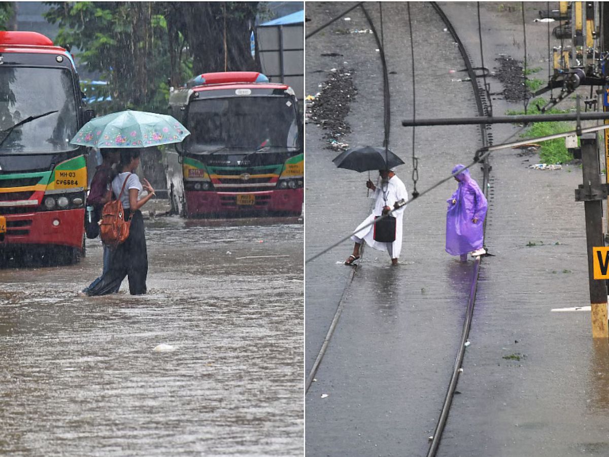 Red alert in Mumbai disruption to train and flight traffic