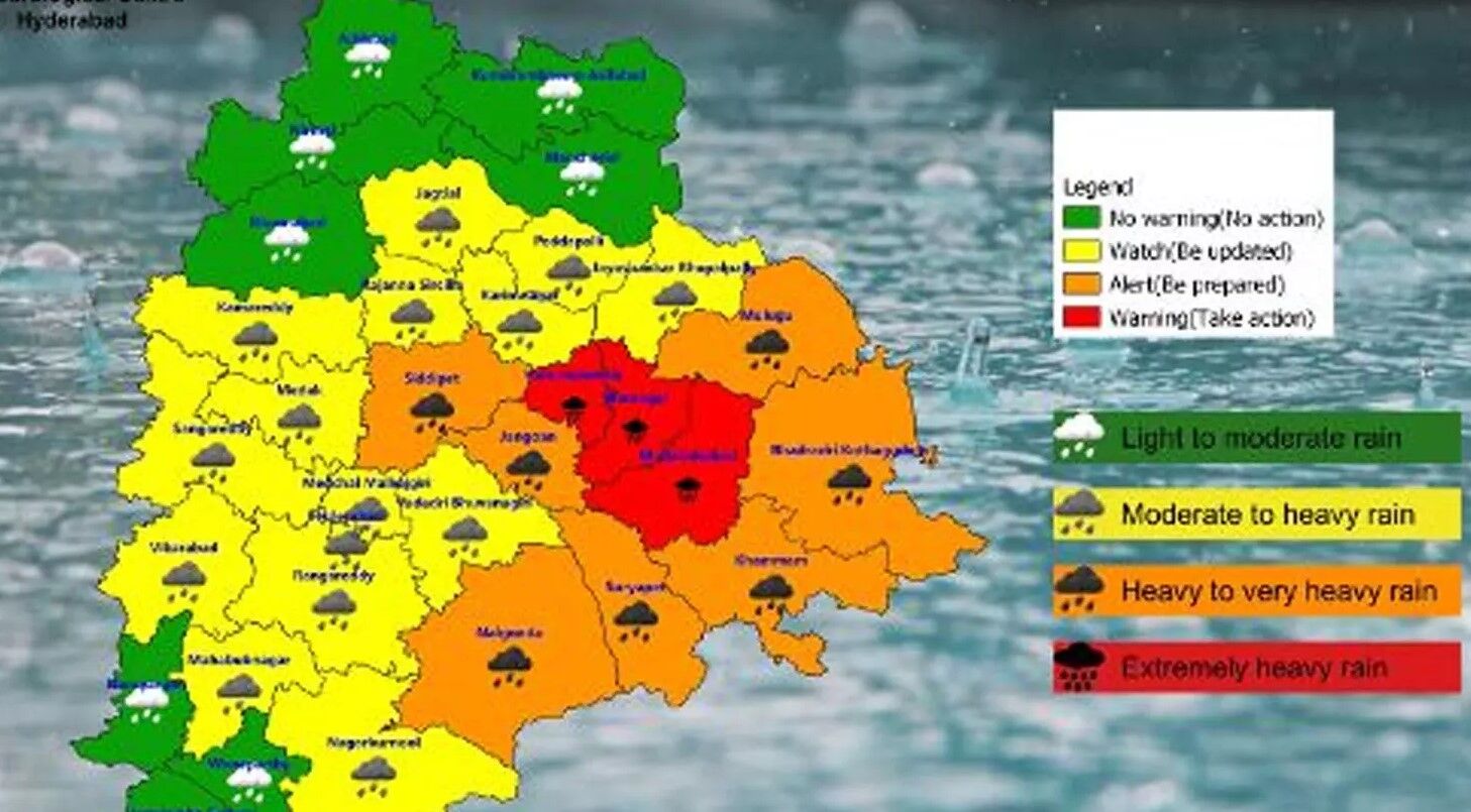 Heavy rains for 3 days in Telangana Yellow alert for these districts