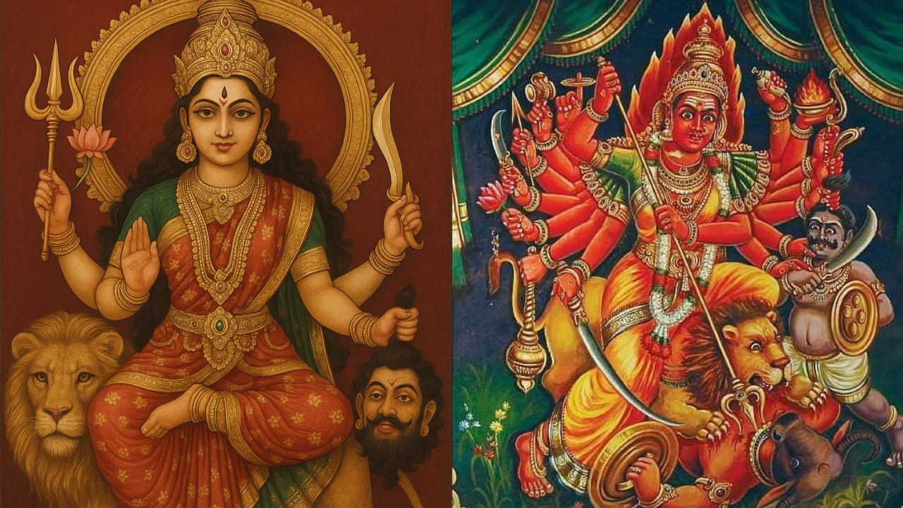Shatru Nashini Maha Chandi Alankaram on the Seventh Day of Navratri
