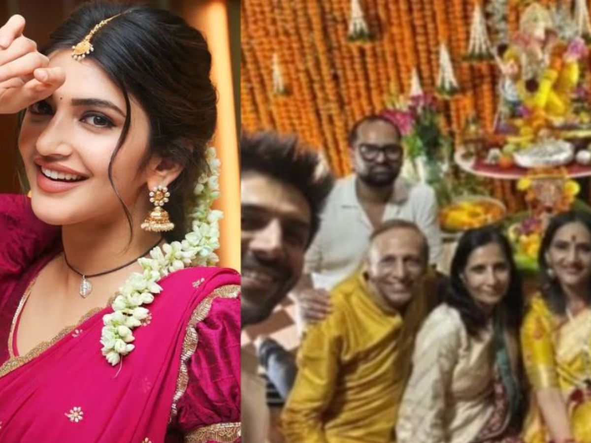 Sreeleela With Mother in Karthik Aryan Family Private Party Sparks Marriage Discussion in Bollywood