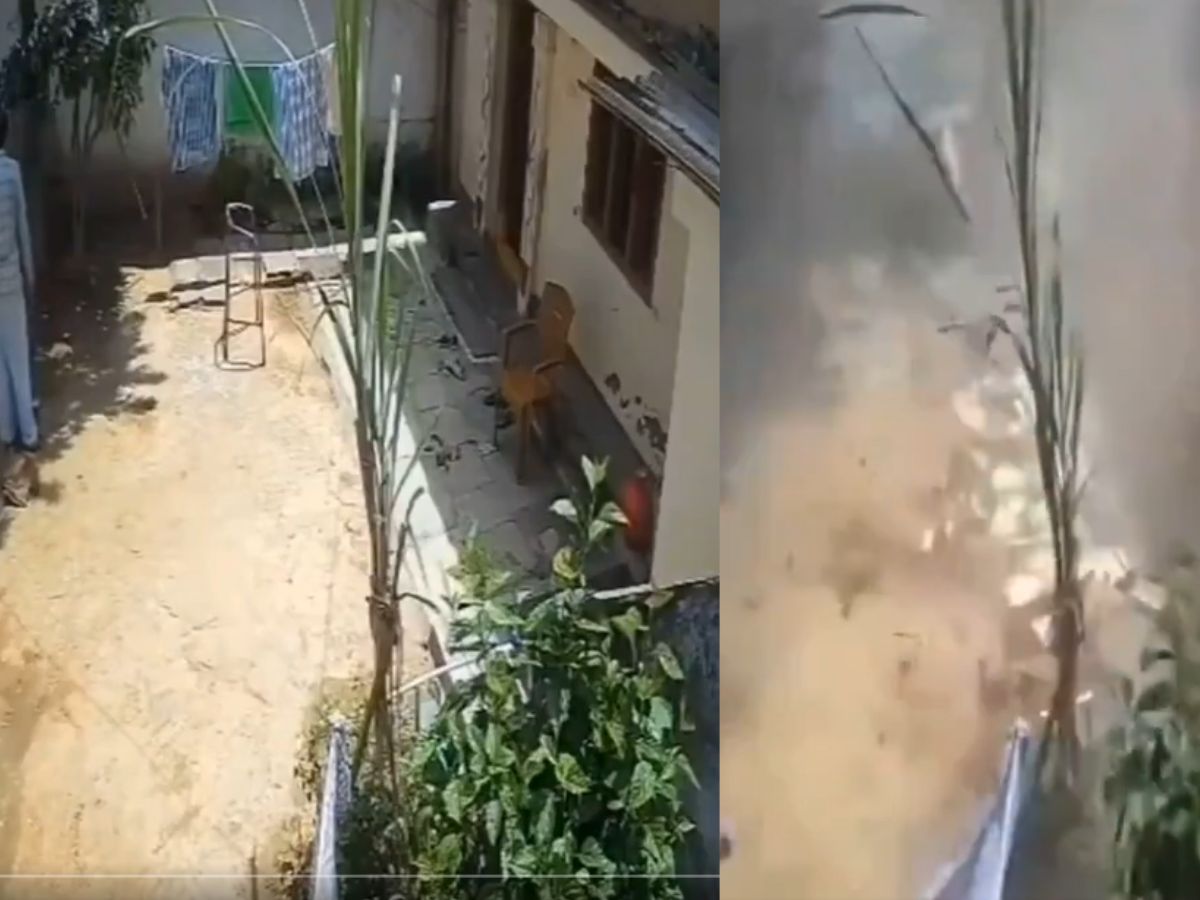 Family members ran outside, not knowing what to do, after a gas leak occurred in Mutrajpalli village of Kaudipalli mandal, Medak district.