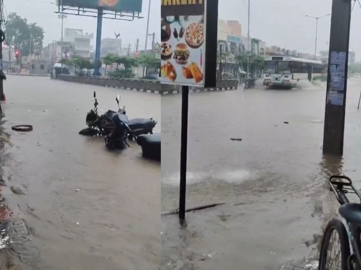 Medak submerged in water 7 cm rainfall in 2 hours