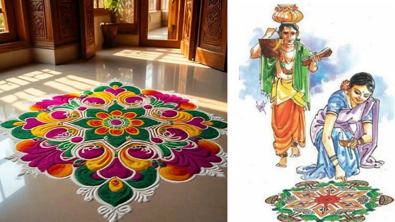 Significance of Muggu at Home Entrance: Mythological Secrets Revealed