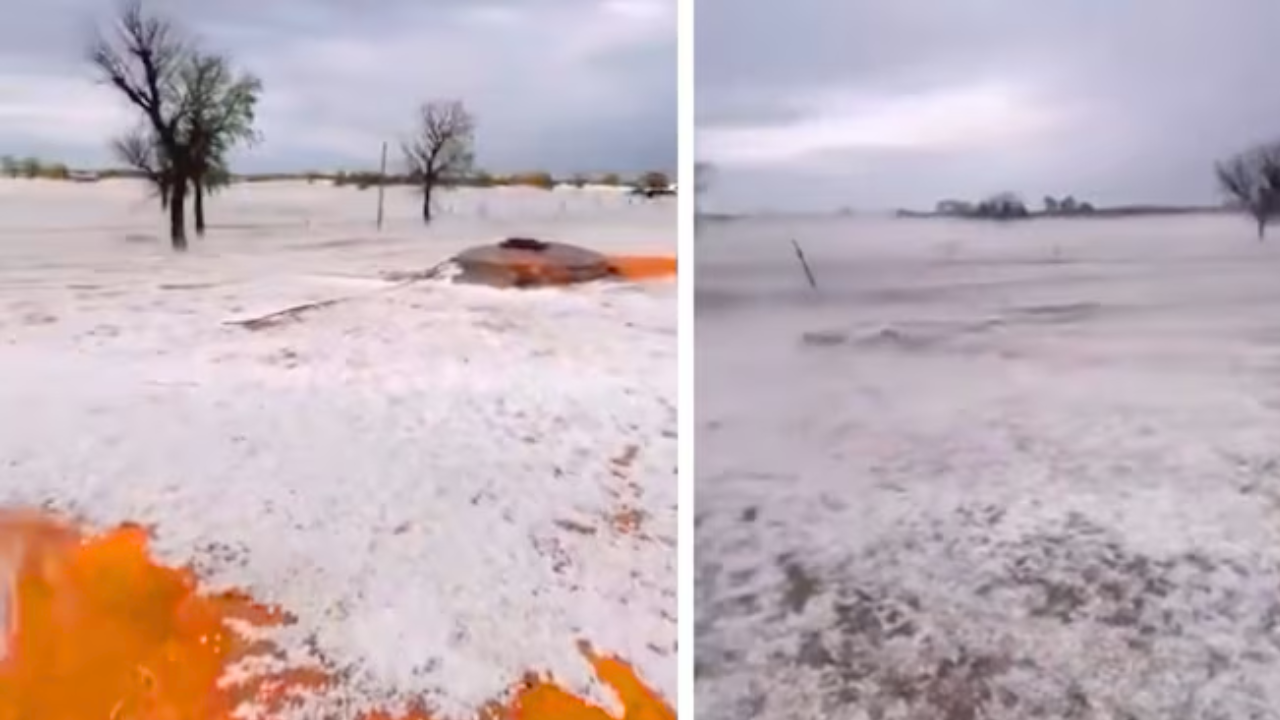 Summer Surprise: Heavy Hailstorm Hits Rajasthan Desert